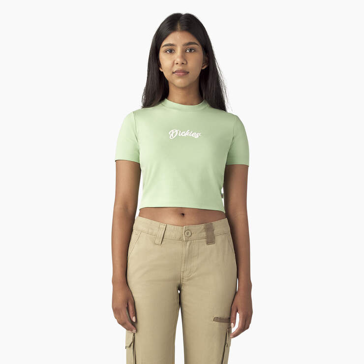 Women’s Mayetta Cropped T-Shirt - Quiet Green (QG2) image number 1