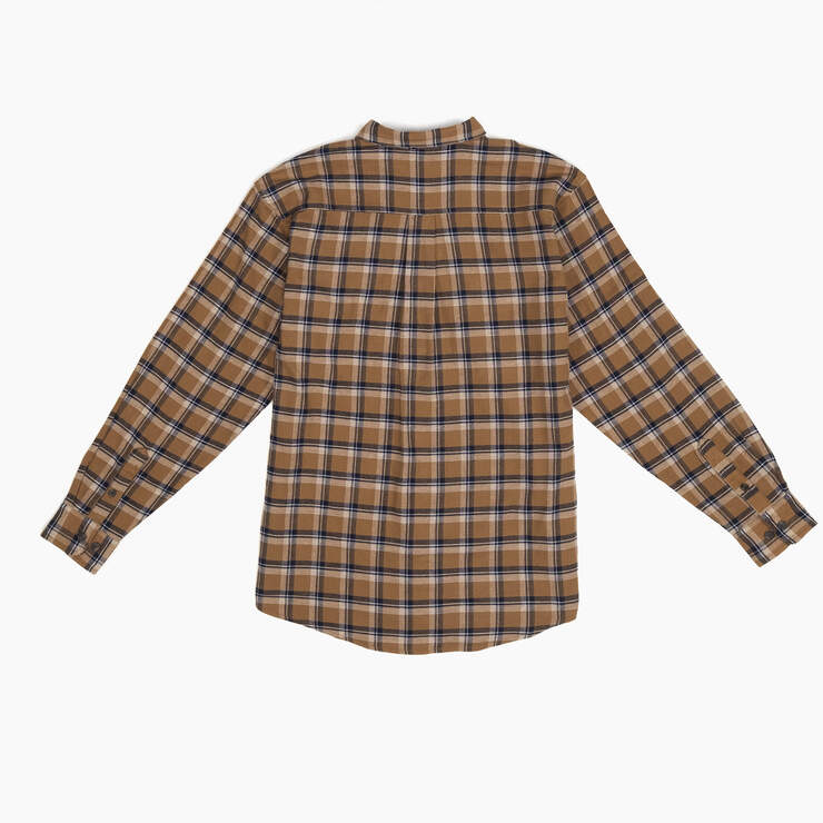 FLEX Long Sleeve Flannel Shirt - Brown Duck/Ink Navy Plaid (A1V) image number 2