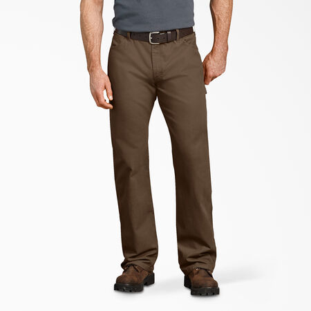Pantalon menuisier de coupe d&eacute;contract&eacute;e en coutil - Rinsed Timber Brown &#40;RTB&#41;