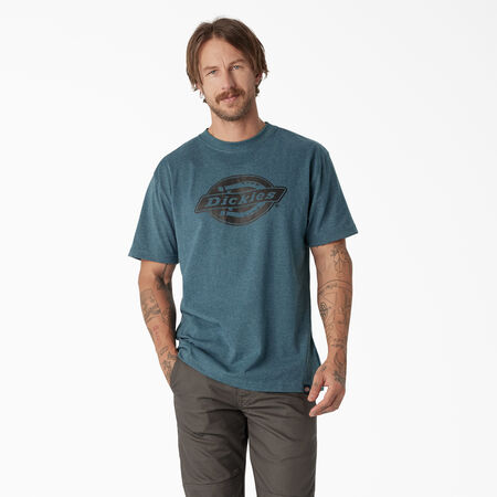 T-shirt &eacute;pais &agrave; logo et &agrave; manches courtes - Baltic Blue &#40;BUD&#41;
