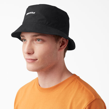 Script Logo Canvas Bucket Hat - Black &#40;BK&#41;