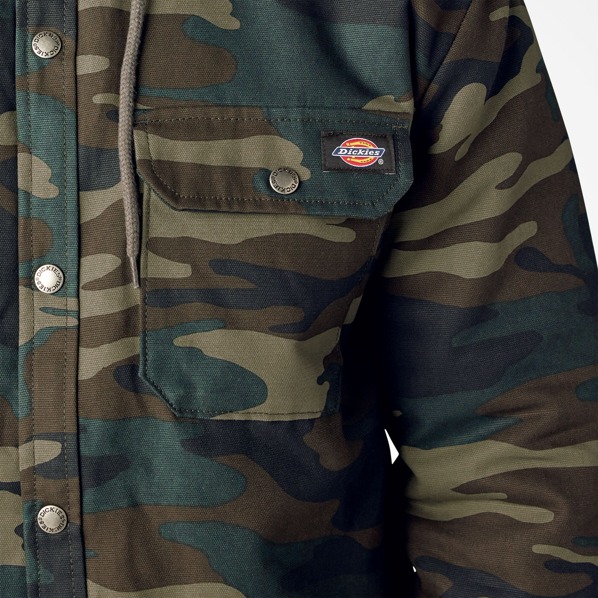 Men's Water Repellent Duck Hooded Shirt Jacket - Dickies Canada