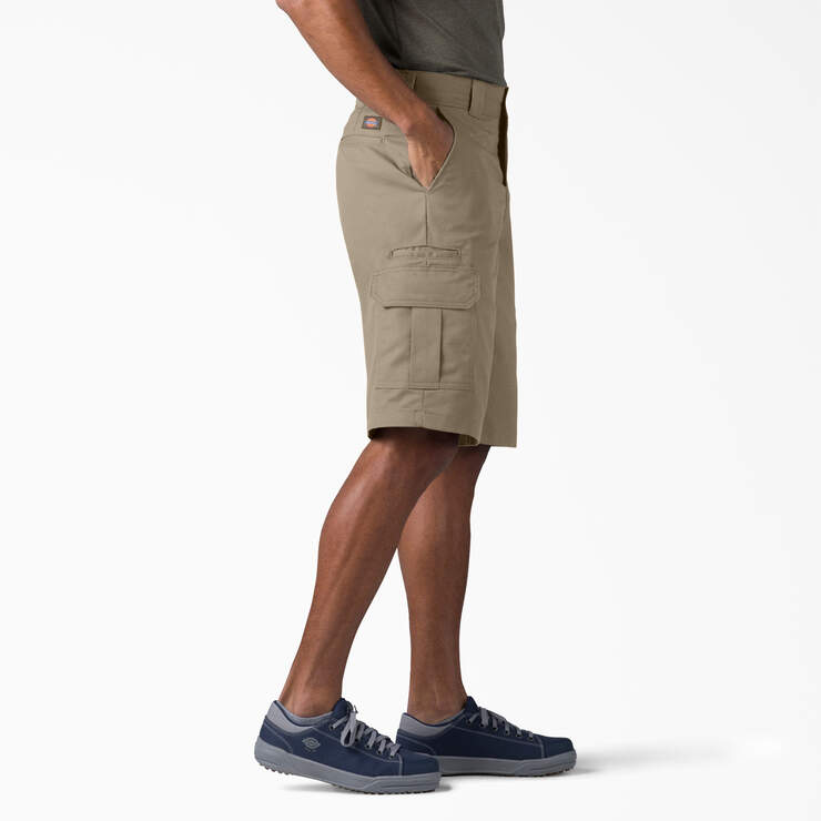 FLEX Relaxed Fit Cargo Shorts, 13" - Desert Sand (DS) image number 3