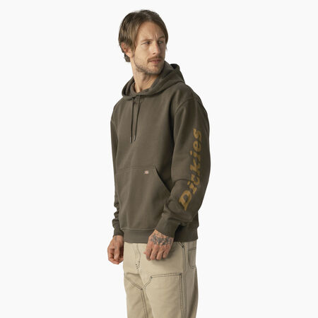 Water Repellent Logo Sleeve Hoodie - Moss Green &#40;MS&#41;