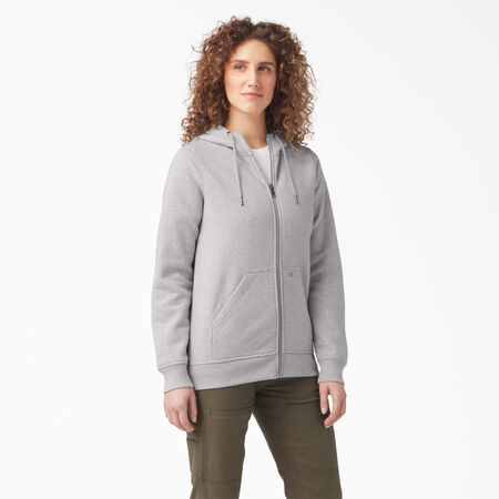 Women&#39;s Heavyweight Full-Zip Fleece Hoodie - Heather Gray &#40;HG&#41;