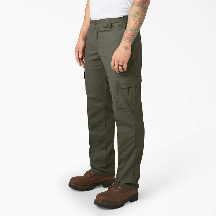 Pantalon cargo de coupe standard en tissu FLEX - Moss Green (MS) numéro de l’image 3