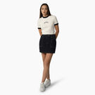 Jupe menuisier &agrave; taille haute pour femmes - Black &#40;BKX&#41;