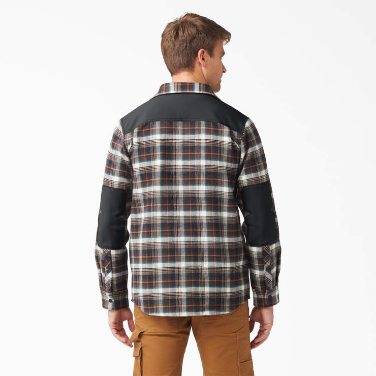 Heavyweight Brawny Flannel Shirt - Chocolate Brown Plaid (A1H) image number 2