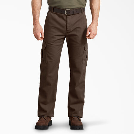 Pantalon cargo de coupe standard en coutil - Stonewashed Timber Brown &#40;STB&#41;