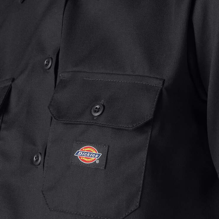 Chemise de travail écourtée de coupe décontractée pour femmes - Black (BK) numéro de l’image 5