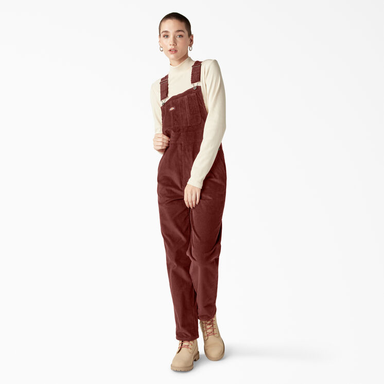 Women&rsquo;s Halleyville Corduroy Bib Overalls - Fired Brick &#40;IK9&#41;