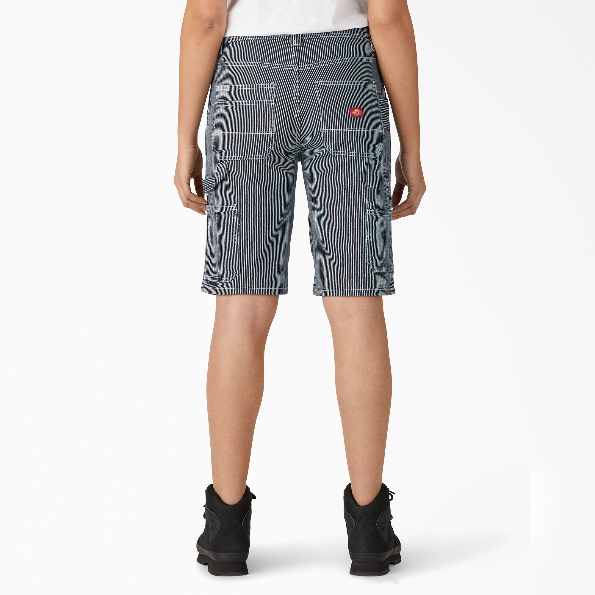 Women s Relaxed Fit Hickory Stripe Carpenter Shorts 11