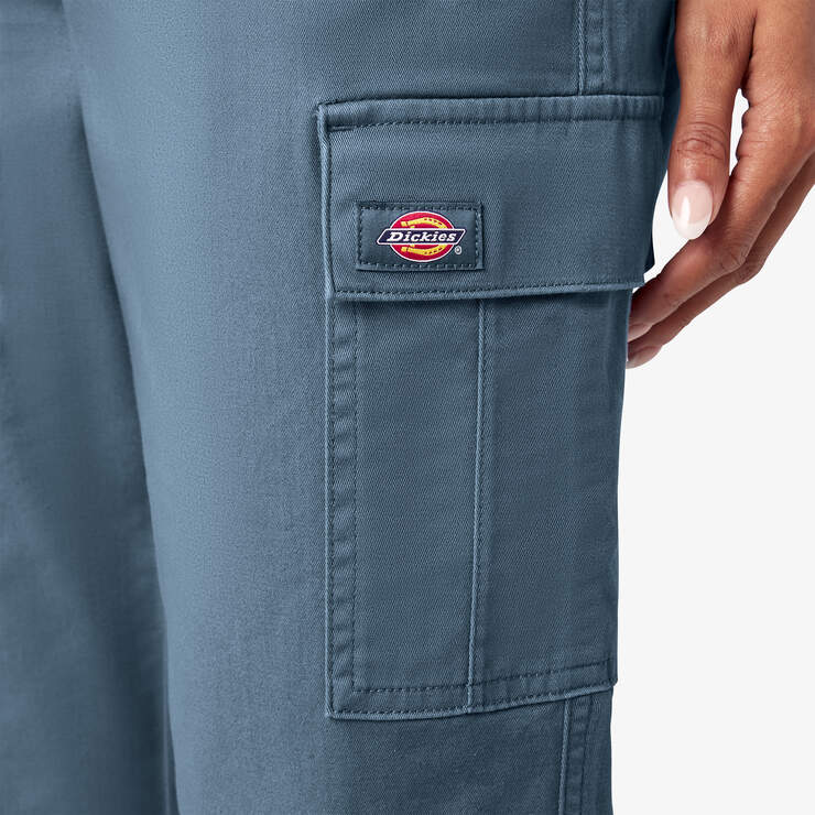 Women's Relaxed Fit Cropped Cargo Pants - Coronet Blue (CNU) image number 8