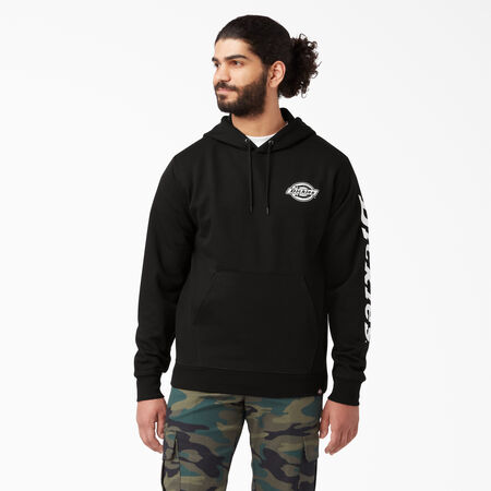 Long Sleeve Logo Fleece Hoodie - Black &#40;BK&#41;