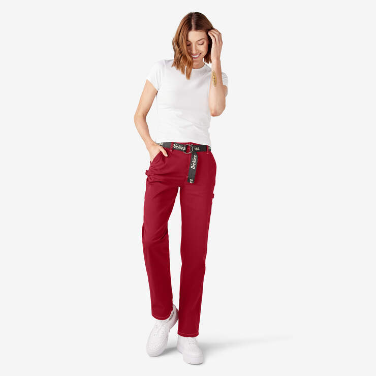 Pantalon menuisier de coupe décontractée pour femmes - English Red (ER) numéro de l’image 5