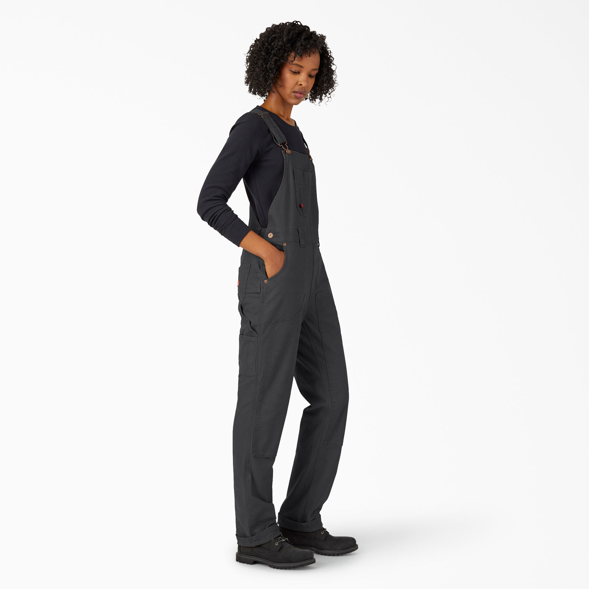 Black bib overalls women's new arrivals