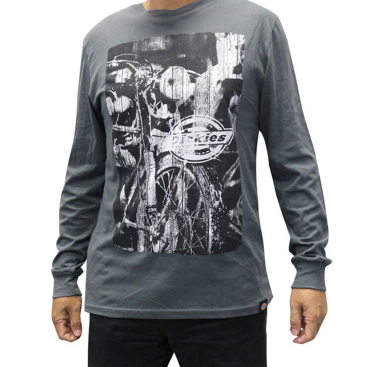 Men's Dickies Full Graphic Long Sleeve Shirt - Charcoal Gray (CH) image number 1