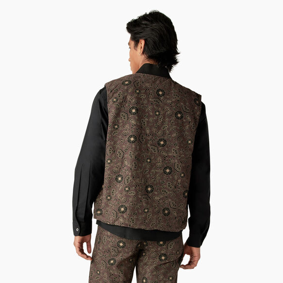Ellis Floral Print Reversible Vest - Dark Floral &#40;FCR&#41;