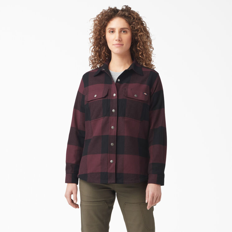 Chemise en flanelle DuraTech Renegade pour femmes - Burgundy Buffalo Plaid &#40;A2Y&#41;