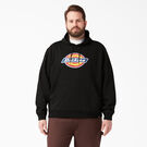 Relaxed Fit Logo Fleece Pullover Hoodie - Black &#40;BK&#41;