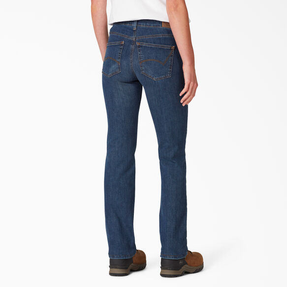 Jeans de coupe droite Forme parfaite pour femmes - Stonewashed Indigo Blue &#40;SNB&#41;