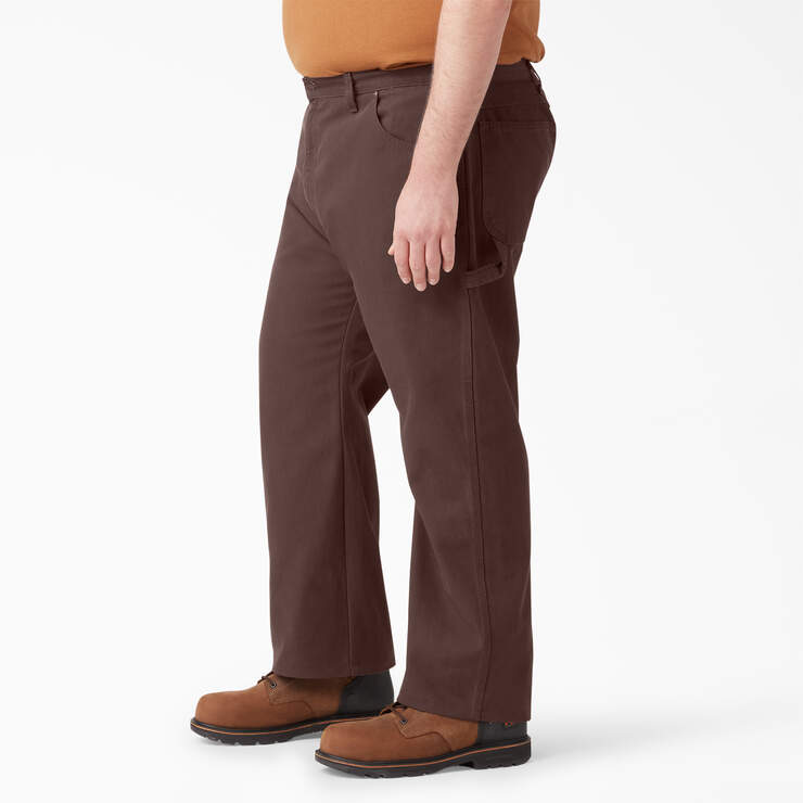 Pantalon menuisier de coupe décontractée en coutil épais - Rinsed Chocolate Brown (RCB) numéro de l’image 6