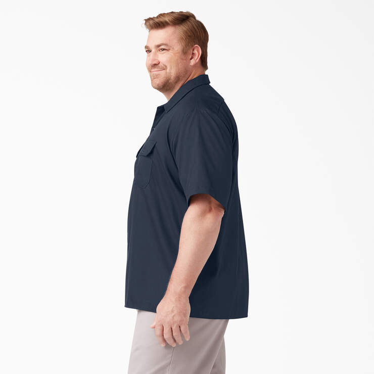 FLEX Relaxed Fit Short Sleeve Work Shirt - Dark Navy (DN) image number 5