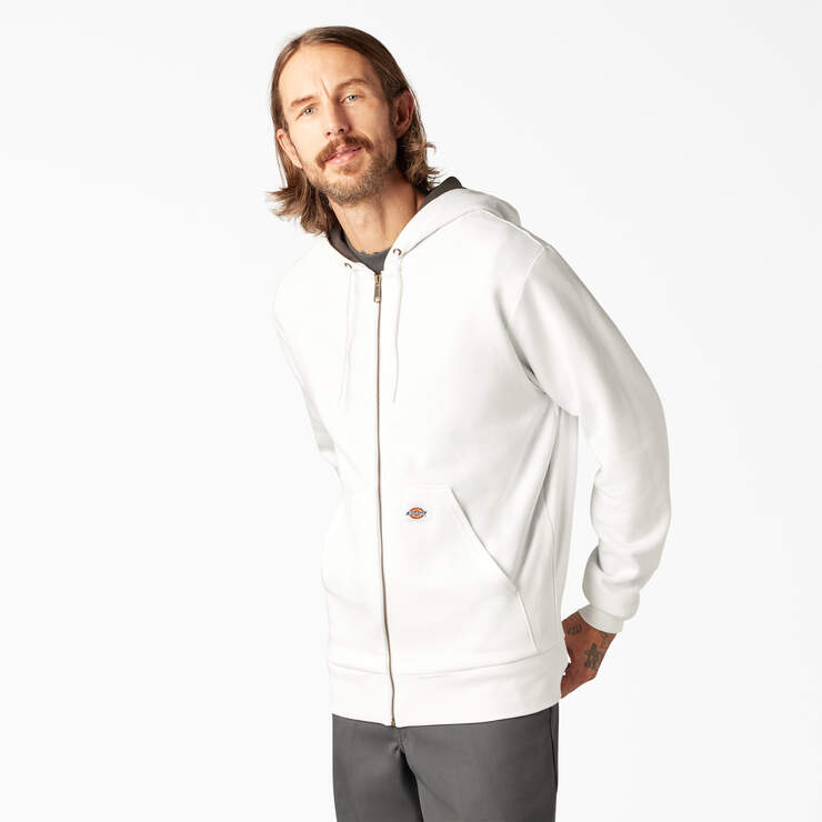 Thermal Lined Fleece Hoodie - White (WH) image number 3