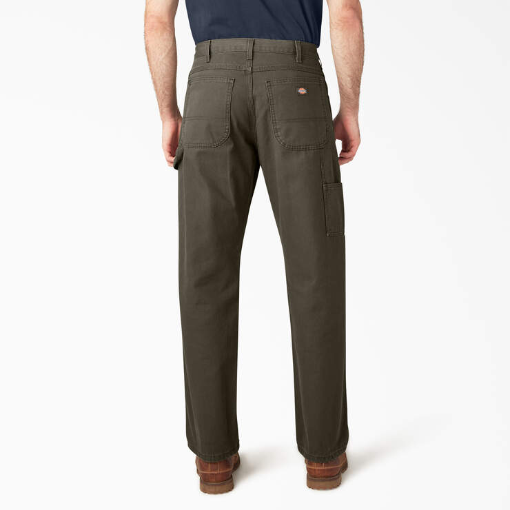 Pantalon menuisier de coupe décontractée en coutil épais - Rinsed Moss Green (RMS) numéro de l’image 2