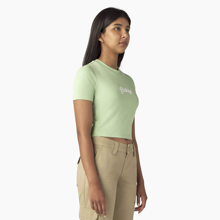 Women’s Mayetta Cropped T-Shirt - Quiet Green (QG2) image number 4