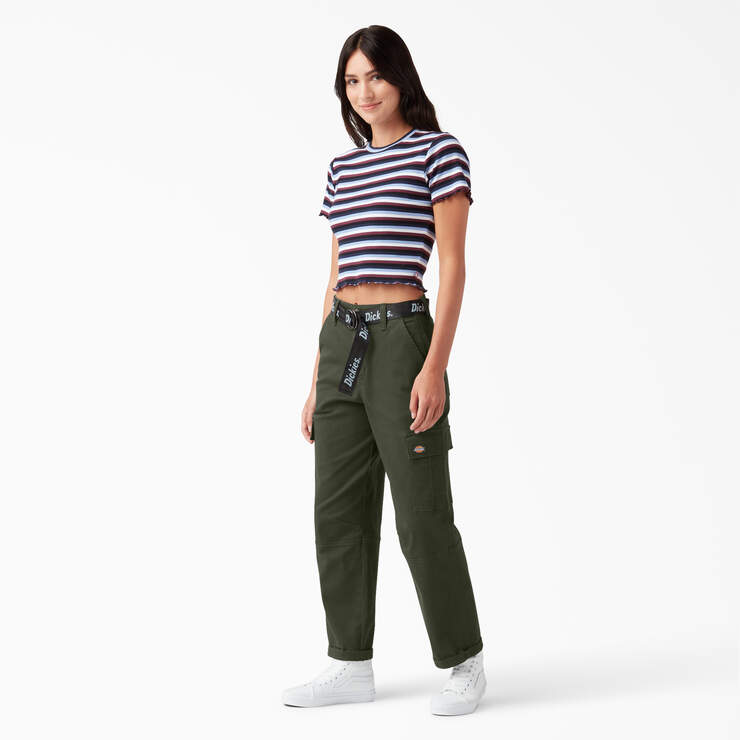 Pantalon cargo court de coupe décontractée pour femmes - Olive Green (OG) numéro de l’image 4