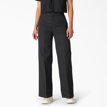 Pantalon de travail de coupe standard &agrave; jambe large pour femmes - Stonewashed Black &#40;SBK&#41;