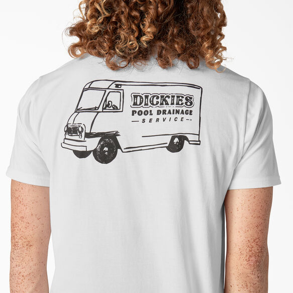 T-shirt de skateboard Dickies &agrave; imprim&eacute; &laquo;&nbsp;Pool Drainage&nbsp;&raquo; - White &#40;WH&#41;
