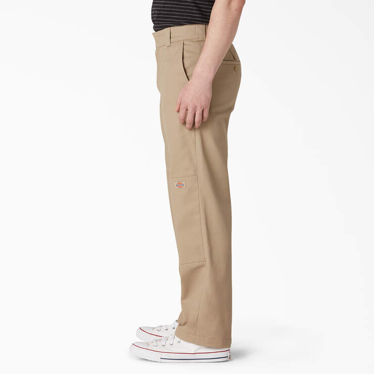 Pantalon à genoux renforcés de coupe droite et ajustée - Khaki (KH) numéro de l’image 3