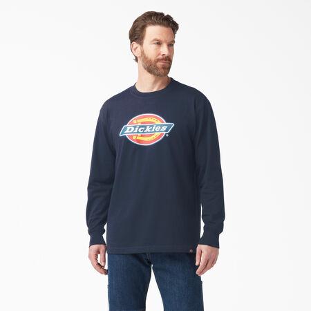 Tri-Color Logo Graphic Long Sleeve T-Shirt - Dark Navy &#40;DN&#41;