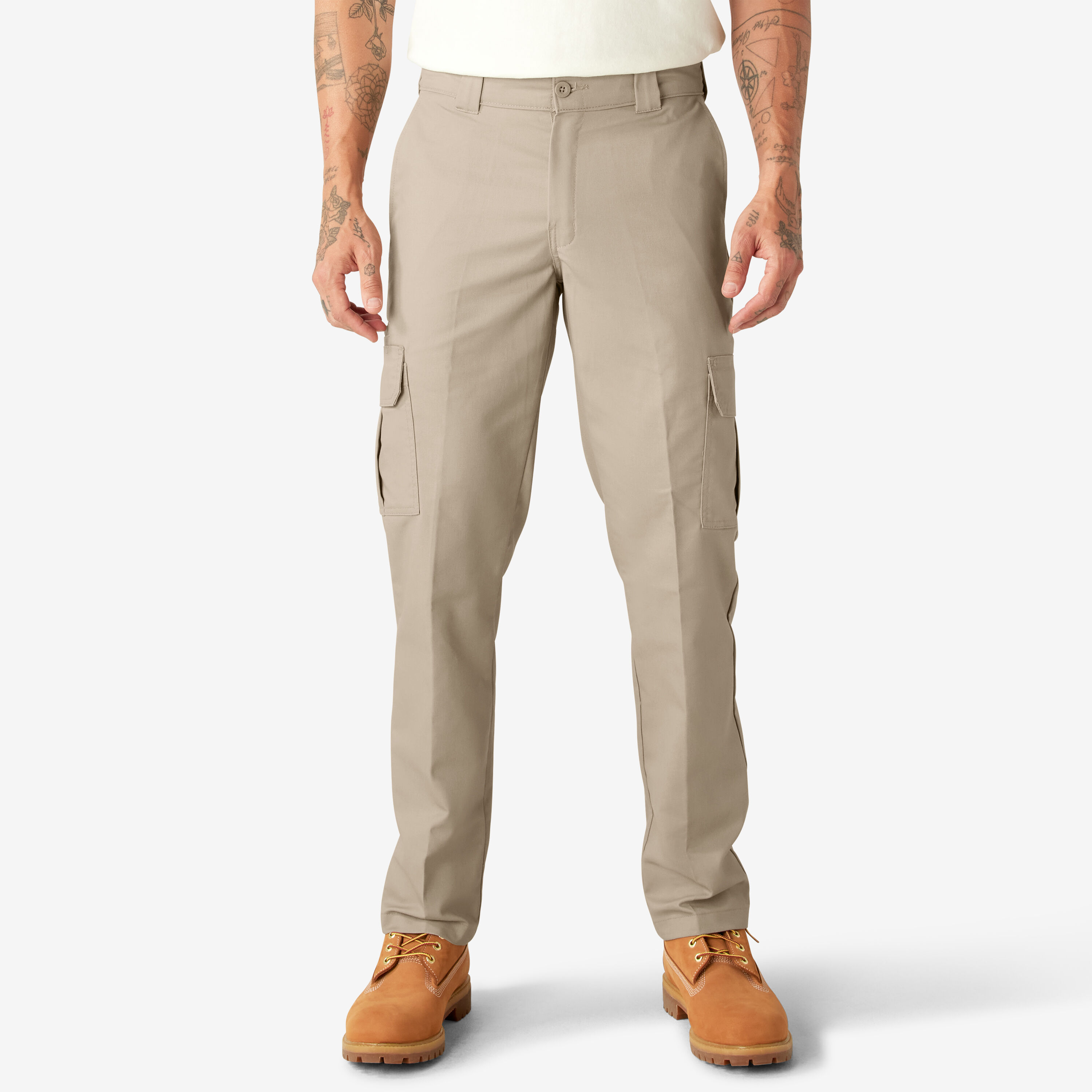 Slim khaki cargo pants 2025