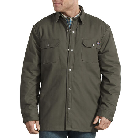 Plaid Lined Shirt Jacket - Moss Green &#40;MS&#41;