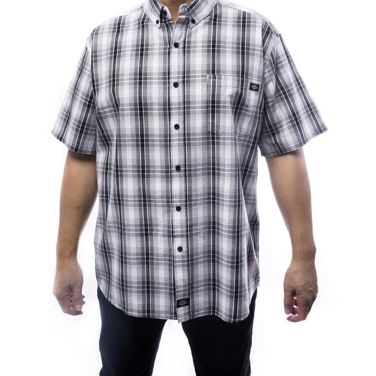 Chemise à manches courtes à motif tartan pour hommes - Black (BLK) numéro de l’image 1