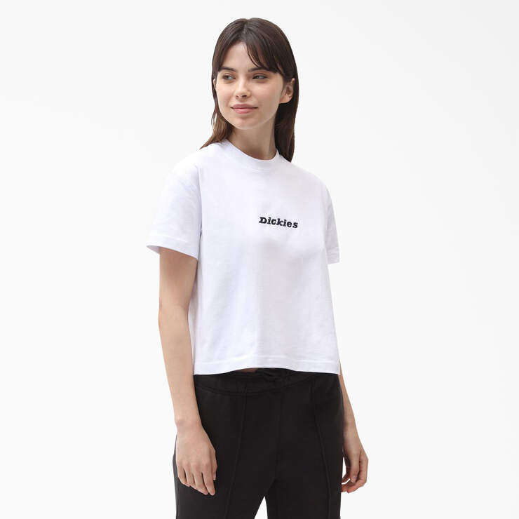 Women's Loretto Cropped T-Shirt - White (WH) image number 1
