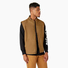 Gilet doubl&eacute; en molleton &agrave; poil long et toile de coutil - Rinsed Brown Duck &#40;RBD&#41;