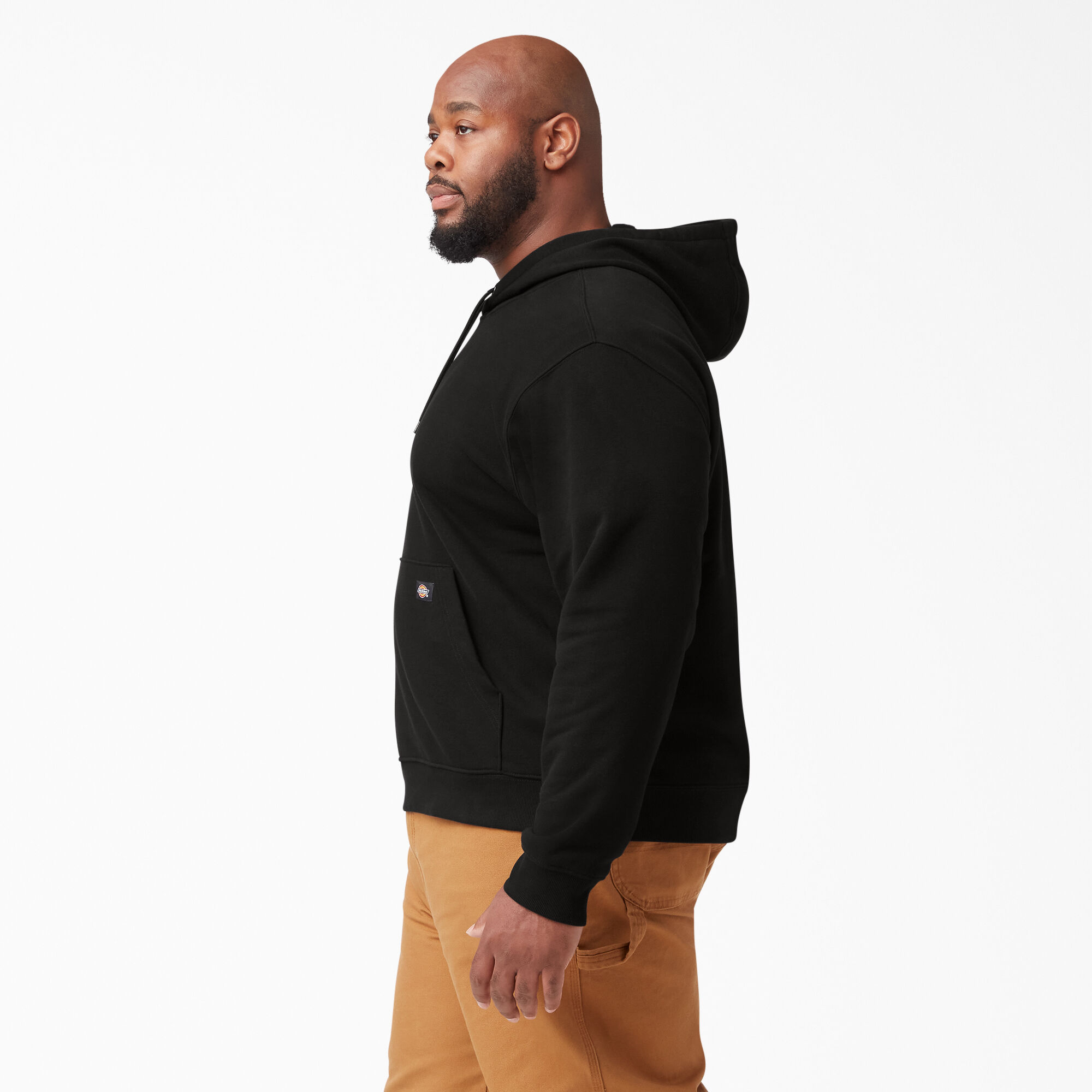 Fleece hoodie top black