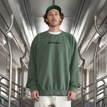 Jake Hayes Embroidered Sweatshirt - Pine Pigment Wash &#40;WN2&#41;