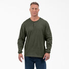 Long Sleeve Henley T-Shirt - Olive Green &#40;OG&#41;