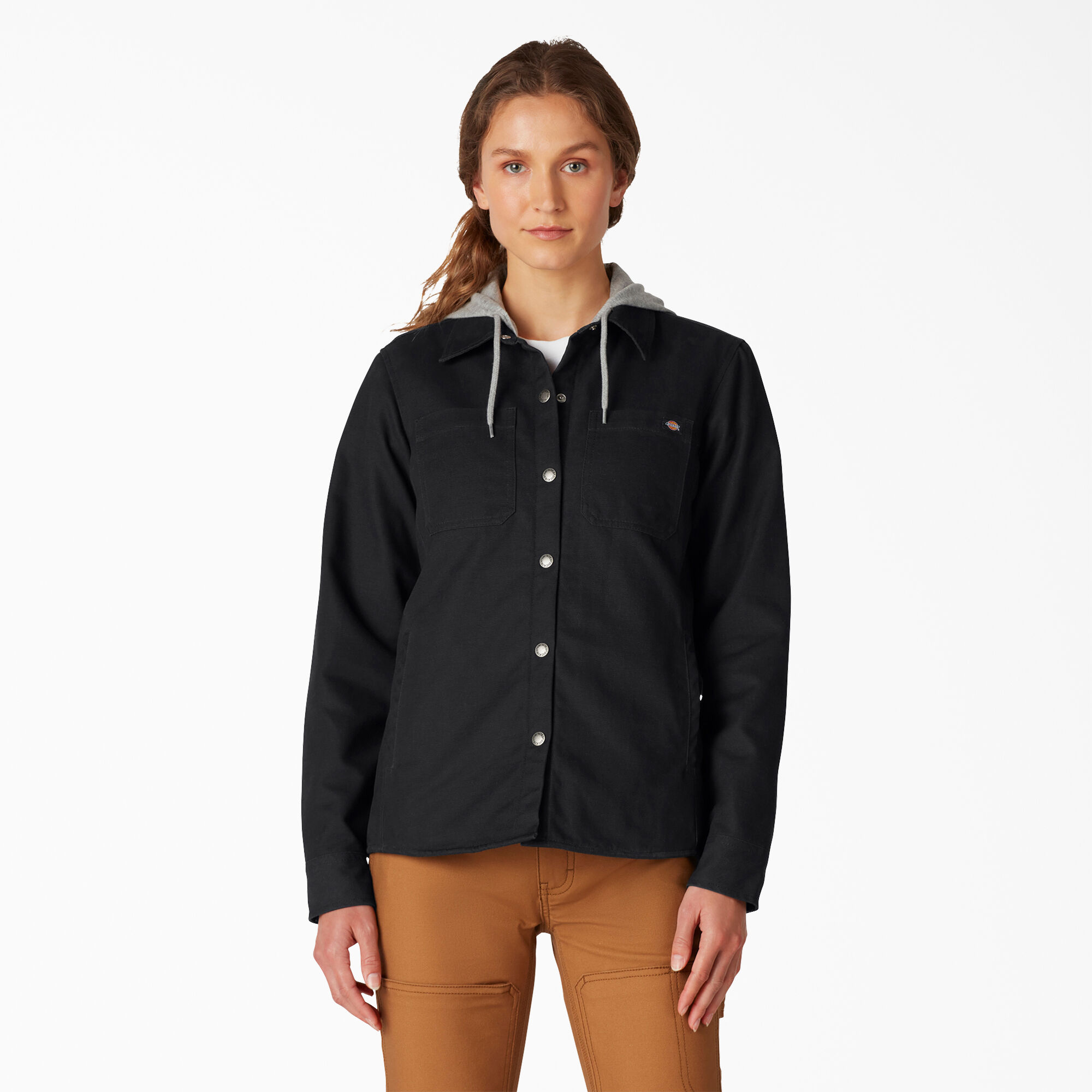 Hooded shirt top jacket womens