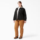 Veste-chemise &agrave; capuchon en coutil taille plus pour femmes - Black &#40;BKX&#41;