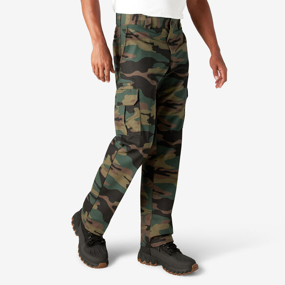 FLEX Regular Fit Cargo Pants - Hunter Green Camo &#40;HRC&#41;