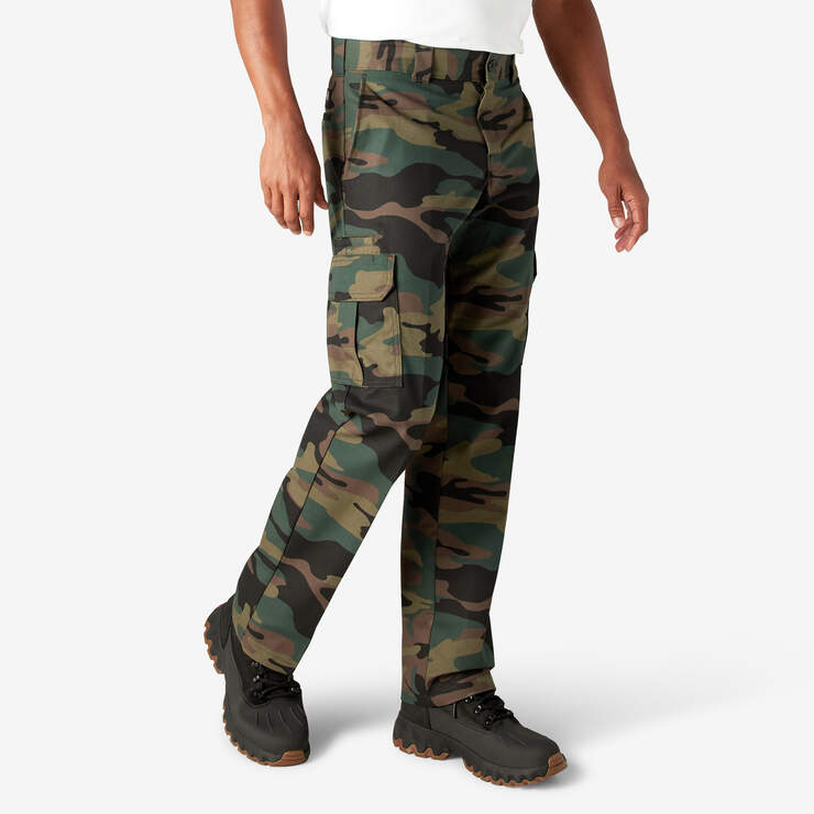 FLEX Regular Fit Cargo Pants - Hunter Green Camo (HRC) image number 4