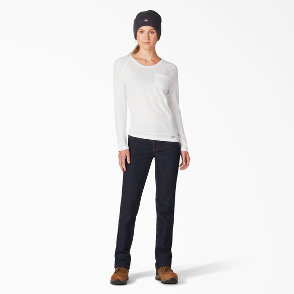 T-shirt fra&icirc;cheur &agrave; manches longues pour femmes - White &#40;WH&#41;