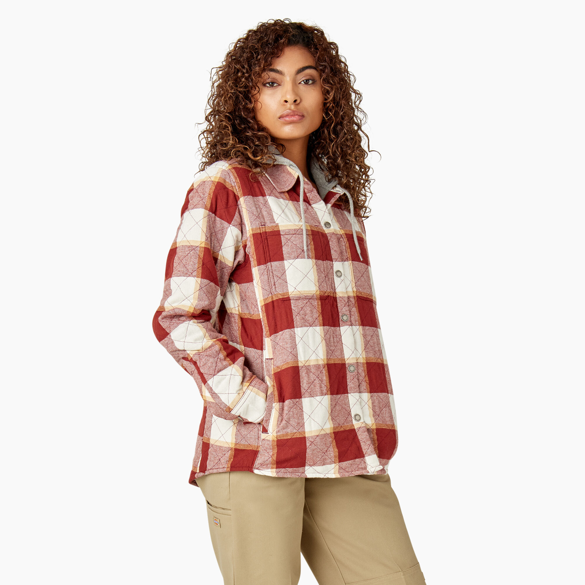 Quilted shirt jacket womens on sale