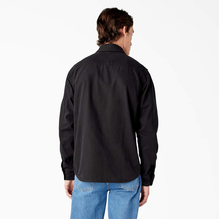 Duck Canvas Long Sleeve Utility Shirt - Stonewashed Black (SBK) image number 2